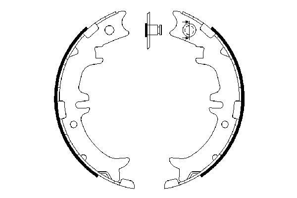 BOSCH 0986487615 Brake Shoe Set For Parking Brake Rear Fits Lexus Toyota