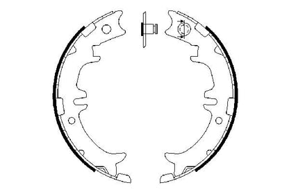 BOSCH 0986487615 Brake Shoe Set For Parking Brake Rear Fits Lexus Toyota