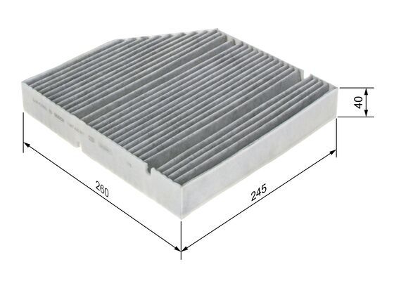 BOSCH 1987435617 Cabin Air Filter Interior 260mm Fits Mercedes-Benz GLE GLS
