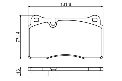 BOSCH 0986494207 Brake Pad Set For Disc Brake Front Fits Audi Cupra Seat VW
