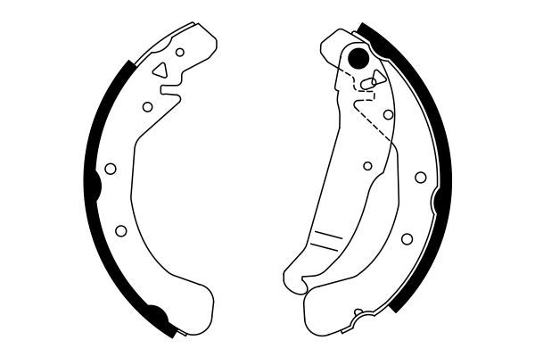 BOSCH 0986487554 Brake Shoe Set Rear 41mm Width Braking System For Opel Vauxhall