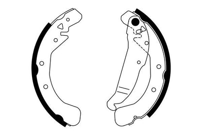 BOSCH 0986487554 Brake Shoe Set Rear 41mm Width Braking System For Opel Vauxhall