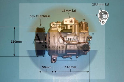 AUTO AIR 14-1764 Air Conditioning Compressor A/C Fits Mercedes-Benz B-Class