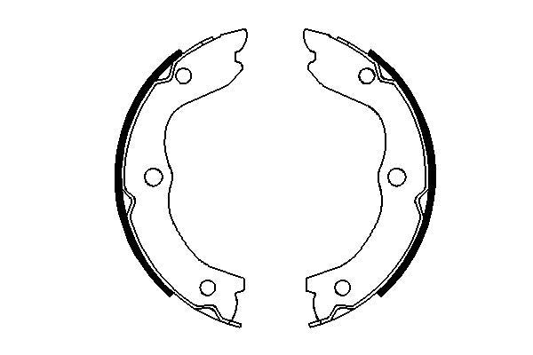 BOSCH 0986487698 Brake Shoe Set For Parking Brake Rear Fits Nissan X-Trail