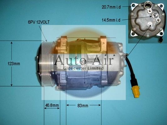 AUTO AIR 14-1259 Air Conditioning Compressor Fits Citroen Dispatch Fiat Scudo
