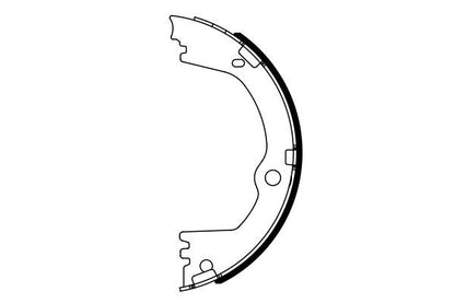 BOSCH 0986487939 Brake Shoe Set For Parking Brake Rear Fits Hyundai Kia