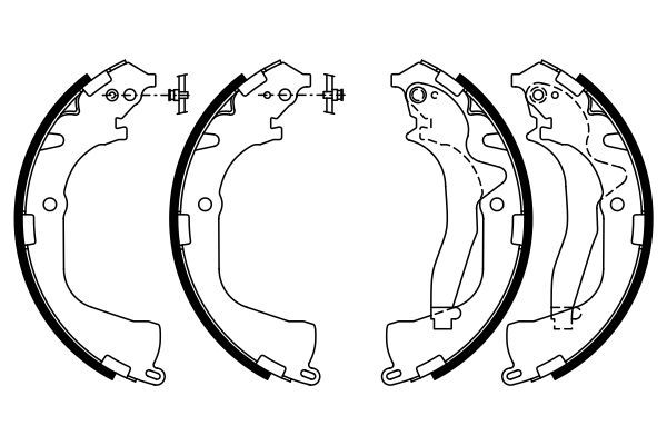 BOSCH 0986487955 Brake Shoe Set Rear 57mm Width Braking System Fits VW Amarok