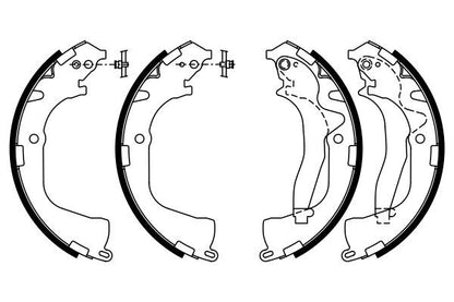 BOSCH 0986487955 Brake Shoe Set Rear 57mm Width Braking System Fits VW Amarok