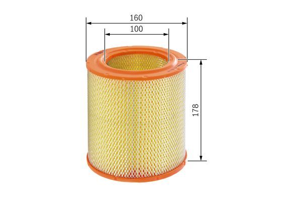 BOSCH 1457432138 Air Filter Insert Fits Citroën Fiat Iveco Peugeot Talbot Tata
