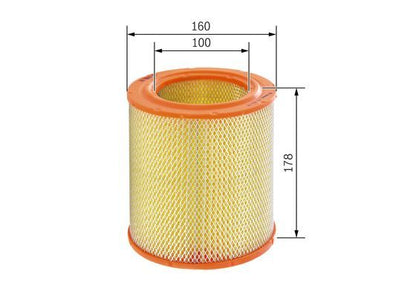 BOSCH 1457432138 Air Filter Insert Fits Citroën Fiat Iveco Peugeot Talbot Tata