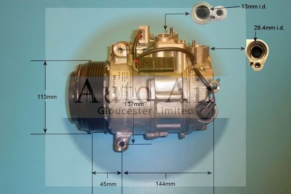 AUTO AIR 14-0198 Air Conditioning Compressor A/C Air Con Replacement 12V Voltage