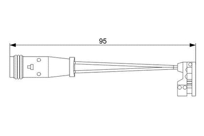 BOSCH 1987473006 Brake Pad Wear Warning Contact Front Right Fits Mercedes-Benz
