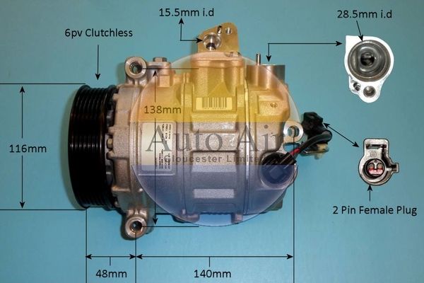 AUTO AIR 14-0273 Air Compressor A/C Air Conditioning Fits Land Rover Discovery