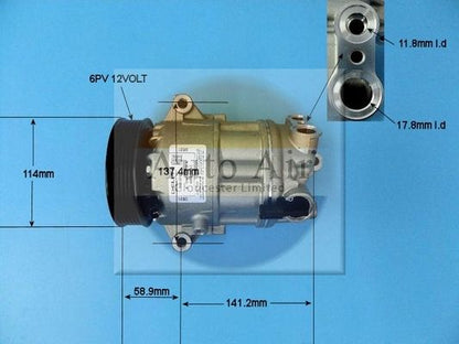 AUTO AIR 14-1468 Air Compressor A/C Air Conditioning Fits Alfa Romeo Fiat