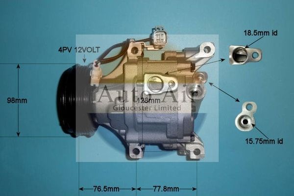 AUTO AIR 14-2072P Air Compressor A/C Air Conditioning Fits Mazda MX-5 RX-8
