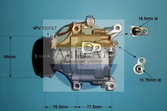 AUTO AIR 14-2072P Air Compressor A/C Air Conditioning Fits Mazda MX-5 RX-8