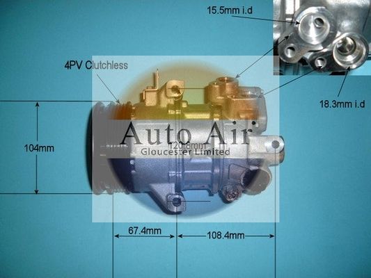 AUTO AIR 14-7003 Air Compressor A/C Air Conditioning Fits Mitsubishi Smart