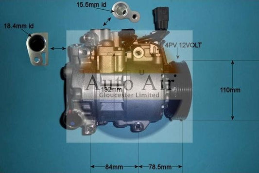AUTO AIR 14-0192 Air Compressor A/C Air Con Air Conditioning Fits Toyota iQ