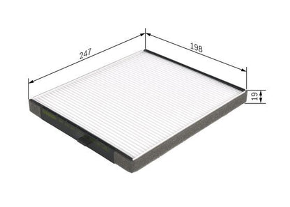 BOSCH 1987432241 Cabin Air Filter Fits Chevrolet Aveo / Kalos Daewoo Kalos