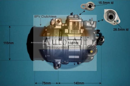 AUTO AIR 14-0051 Air Conditioning Compressor Fits BMW 1 Series 3 Series X3 X4