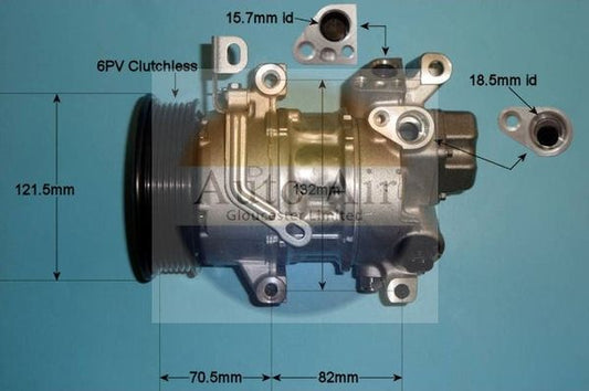 AUTO AIR 14-4446 Air Compressor A/C Air Conditioning Fits Toyota Yaris/Vitz