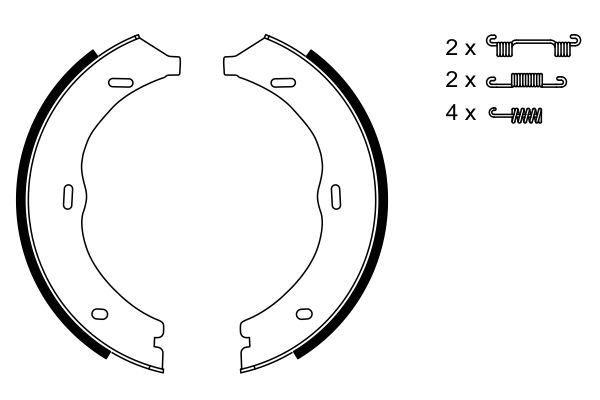 BOSCH 0986487718 Brake Shoe Set For Parking Brake Rear Fits Mercedes-Benz