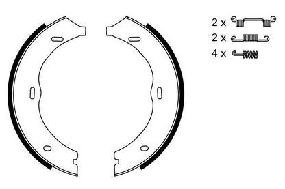BOSCH 0986487718 Brake Shoe Set For Parking Brake Rear Fits Mercedes-Benz