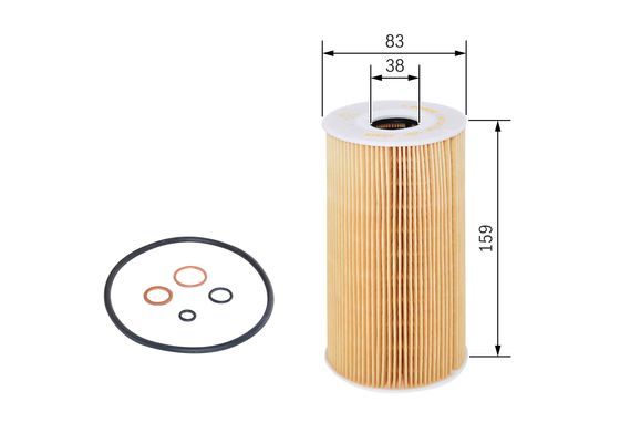 BOSCH 1457429139 Oil Filter 83mm Outer Ø Insert For BMW Land Rover Opel Vauxhall
