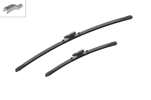 2 x BOSCH AEROTWIN A157S Flat Wiper Blades (Pair) Fits Lexus Subaru Toyota
