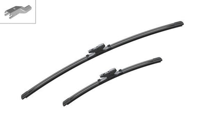 2 x BOSCH AEROTWIN A157S Flat Wiper Blades (Pair) Fits Lexus Subaru Toyota