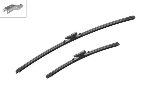 2 x BOSCH AEROTWIN A157S Flat Wiper Blades (Pair) Fits Lexus Subaru Toyota