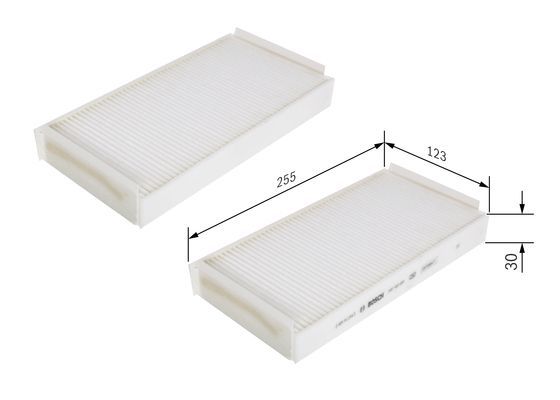 BOSCH 1987432020 Cabin Air Filter 255mm Length For Mercedes-Benz E-Class S-Class