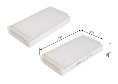 BOSCH 1987432020 Cabin Air Filter 255mm Length For Mercedes-Benz E-Class S-Class