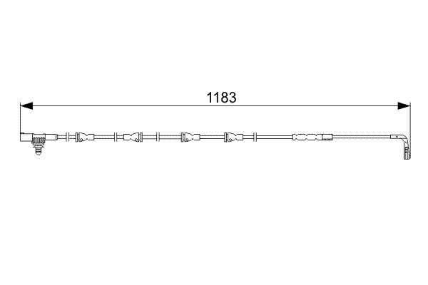 BOSCH 1987473031 Brake Pad Wear Warning Contact Rear 1183mm Fits Land Rover