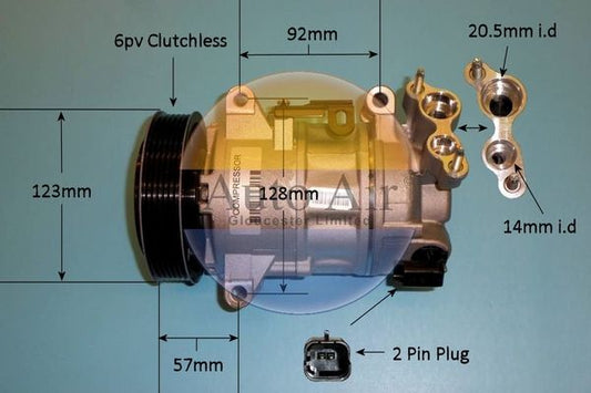 AUTO AIR 14-0231 Air Compressor A/C Air Conditioning Fits Citroen Peugeot