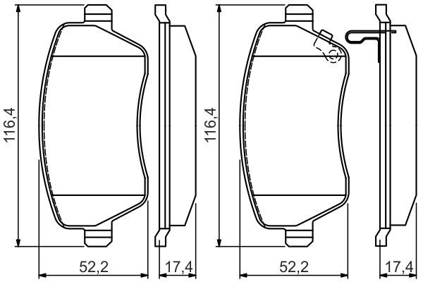 BOSCH 0986494573 Brake Pad Set For Disc Brake Front Fits Note Sunny Versa