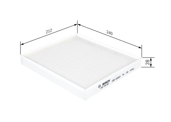 BOSCH 1987435087 Cabin Air Filter 212mm Particulate Fits Kia Sorento Toyota C-HR