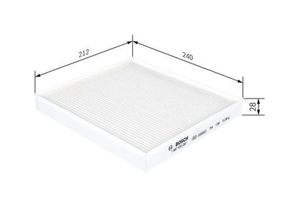 BOSCH 1987435087 Cabin Air Filter 212mm Particulate Fits Kia Sorento Toyota C-HR