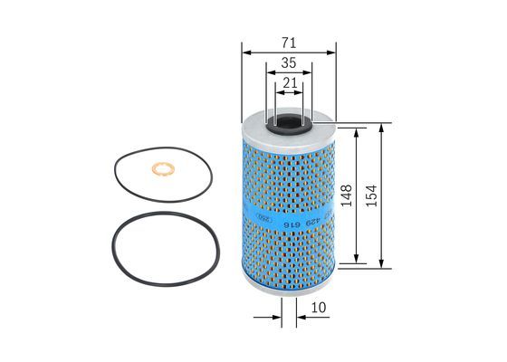 BOSCH 1457429616 Oil Filter 71mm Ø Fits Mercedes-Benz 124 E-Class S-Class SL