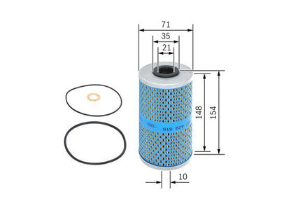 BOSCH 1457429616 Oil Filter 71mm Ø Fits Mercedes-Benz 124 E-Class S-Class SL