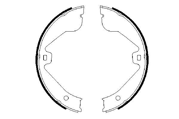 BOSCH 0986487705 Parking Brake Shoe Set Rear Fits Mercedes-Benz Porsche VW