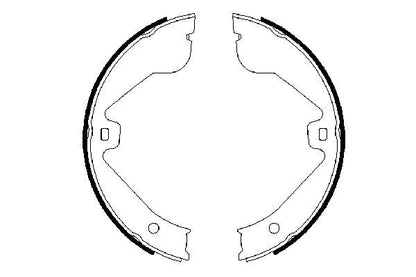 BOSCH 0986487705 Parking Brake Shoe Set Rear Fits Mercedes-Benz Porsche VW