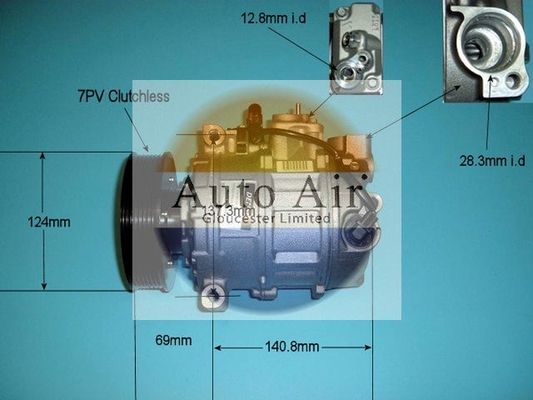 AUTO AIR 14-7006 Air Compressor A/C Air Con Air Conditioning Fits VW Touareg