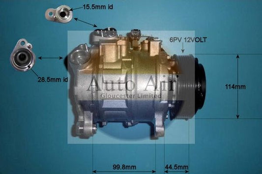 AUTO AIR 14-2079 Air Conditioning Compressor A/C Air Con Replacement Fits BMW