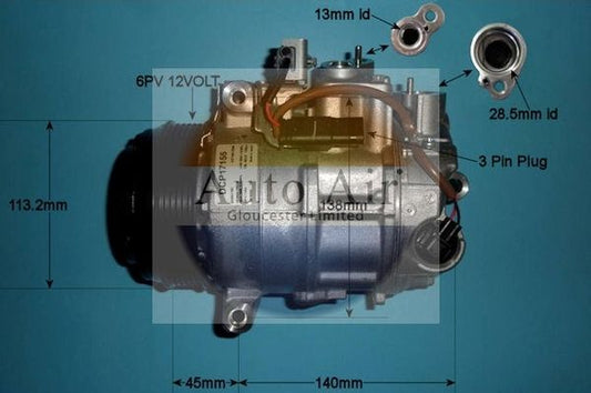 Auto Air 14-1280 A/C Air Con Compressor Air Conditioning Fits Mercedes-Benz