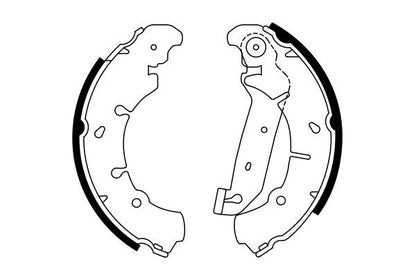 BOSCH 0986487599 Brake Shoe Set Rear 38mm Width Braking System Fits Ford Mazda