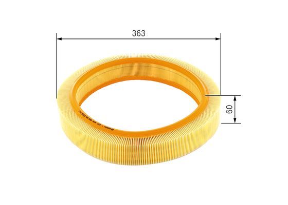 BOSCH 1457429992 Air Filter 363mm Outer Ø Insert Fits Mercedes-Benz 123 124 190