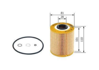 BOSCH 1457429638 Oil Filter 81mm Outer Ø Insert Fits BMW 3 Series 5 Series