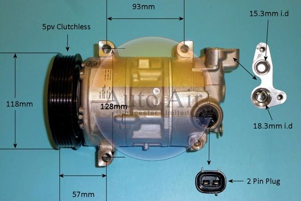 AUTO AIR 14-1069 Air Conditioning Compressor Fits Toyota Auris Avensis Verso