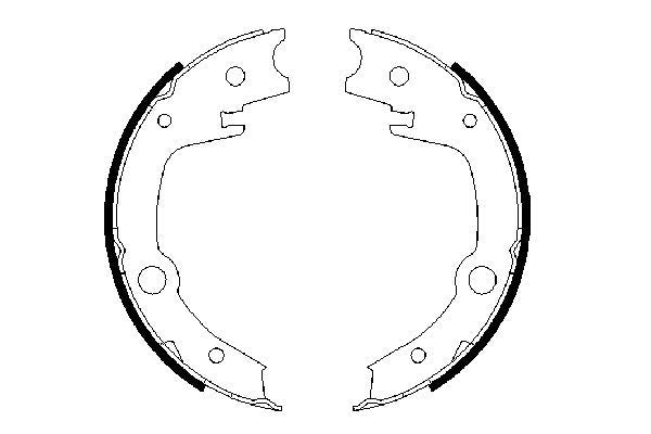 BOSCH 0986487679 Brake Shoe Set For Parking Brake Rear 31.6mm Width Fits Toyota